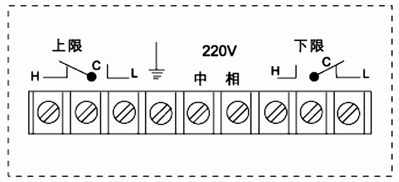 YEJ-121矩形膜盒電接點(diǎn)壓力表接線圖